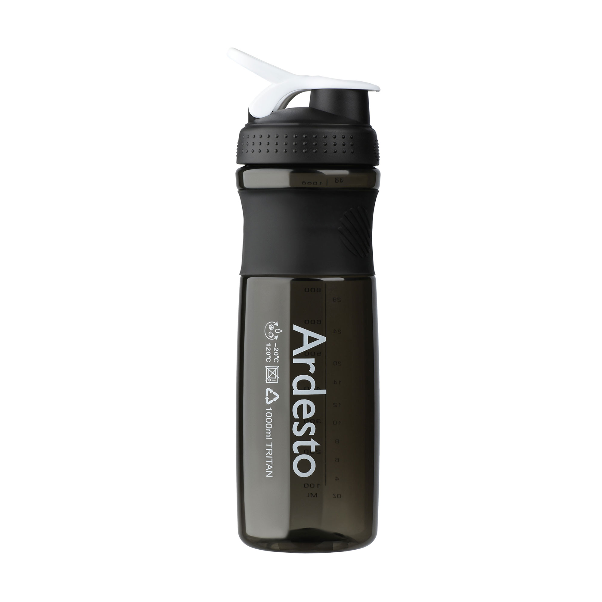 Пляшка для води Ardesto тританова, чорна, 1 л (AR2204TB)